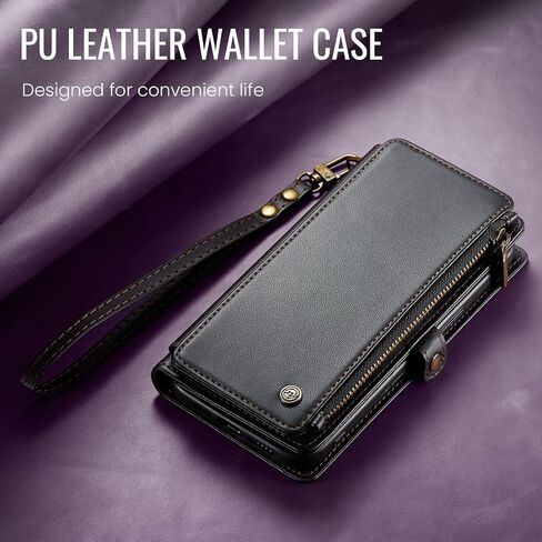 Defencase for iPhone Xs Max Wallet Case with RFID Card Holder, Black in Saudi Arabia