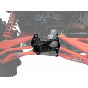 SuperATV Rear Receiver Hitch for Can-Am Maverick (See Fitment) | Easy Bolt-on Design | 4.5mm Heavy-Duty Carbon Steel | Tow up to 1650 lbs l Fits Standard 2" Attachments