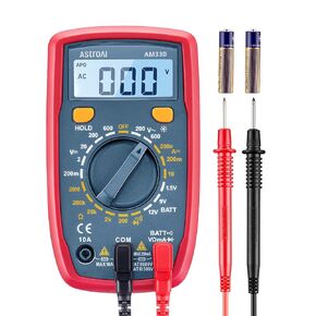 AstroAI Multimeter 2000 Counts Digital Multimeter with DC AC Voltmeter and Ohm Volt Amp Tester ; Measures Voltage, Current, Resistance; Tests Live Wire, Continuity