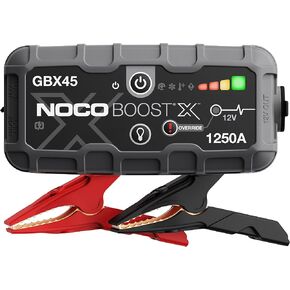 NOCO Boost X GBX45 1250A 12V UltraSafe Portable Lithium Jump Starter, Car Battery Booster Pack, USB-C Powerbank Charger, and Jumper Cables for up to 6.5-Liter Gas and 4.0-Liter Diesel Engines
