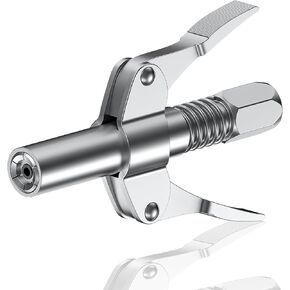 Upgraded Grease Gun Quick Release Coupler, Locks onto Zerk Parts, 12000 PSI Grease Gun Coupler 1/8" NPT Grease Gun Fitting for All Electirc Grease Guns and Manual Grease Guns