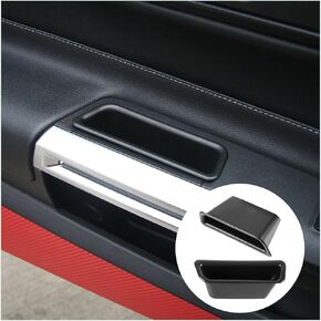 Augeny 2 قطعة صندوق تخزين جانبي للباب مقبض مسند ذراع للجيب، منظم جيب الهاتف لمسند الذراع الجانبي ABS، ملحقات حاوية الهاتف الداخلية للسيارة متوافقة مع موستانج 2015-2022 in Kuwait