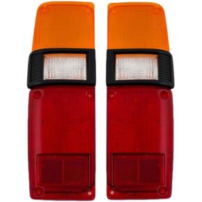 For Toyota Pickup Tail Light Lens 1979 80 81 82 1983 Pair Driver and Passenger Side Lens Only w/Black Rim Replaces TO2808103 | 81561-89121, 81551-89121