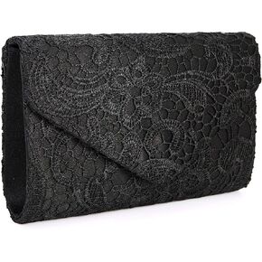 UBORSE Clutch Purse for Women Navy Blue Evening Bags Glitter Lace Envelope Shoulder Handbags for Wedding Prom Cocktail