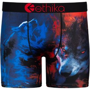 Ethika Mens MID Boxer Brief | Spirit Wolf