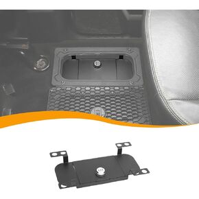 Hoolcar Rear Seat Floor Storage Organizer Tray Lock Vault Box with Password Rear In-Floor Locking Security Lid Box for Dodge Ram 2009-2018, Black