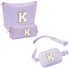 YOOLIFE Makeup Bag & Initial Crossbody Bag Belt Bag