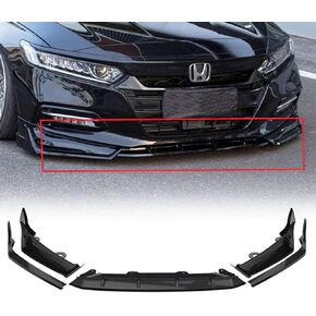 American Modified Aerodynamic Sporty Durable Front Lip Spoiler Compatible with 2018 to 2020 Honda Accord Protects from Road Bumps and Scratches, Black