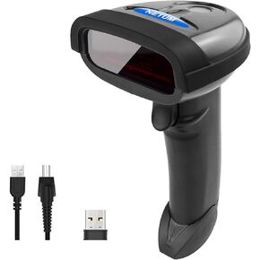NETUM 2D Barcode Scanner, Compatible with 2.4G Wireless & Bluetooth & USB Wired Connection, Connect Smart Phone, Tablet, PC, 1D Bar Code Reader Work for QR PDF417 Data Matrix NT-1228BL
