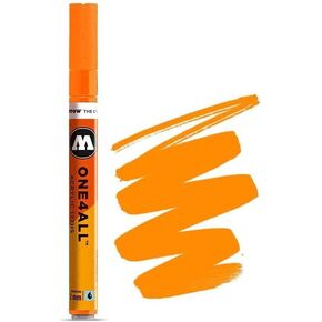 MOLOTOW ONE4ALL Acrylic Paint Marker, 2mm, Neon Orange Fluorescent, 1 Each (127.230)