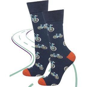 soxo Cyclist Socks Men Cotton Funny Gifts Colourful Mens Walking Sock Bicycle Accessories Bicycles 7.5-11.5