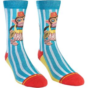 MERGE4 Dirk Hays Banging Monkeys Large Unisex Crew Socks for Men and Women Quality Durable Socks with Moisture Wicking Soles
