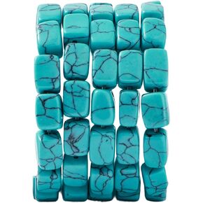 Natural Large Amazonite Cube Stone Beads 8x11mm 38cm/str Loose Semi Gemstone Stone Square Beads for Making Bracelets Necklace