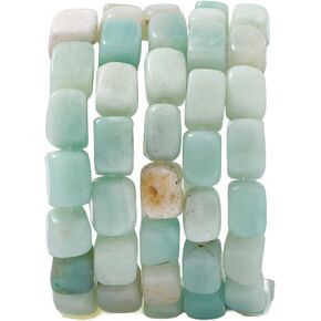 Natural Large Amazonite Cube Stone Beads 8x11mm 38cm/str Loose Semi Gemstone Stone Square Beads for Making Bracelets Necklace