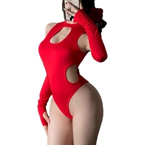 SINROYEE Women Sexy Tank Bodysuits Tops Sleeveless Cutout Bodysuit Streetwear Outfit
