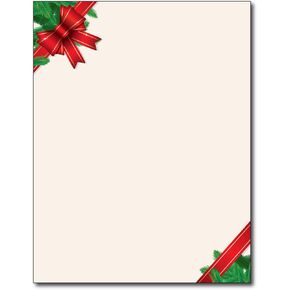 Red Christmas Bow Holiday Paper - 80 Sheets