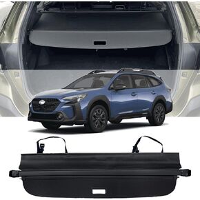 Cargo Cover Compatible with 2020-2025 Subaru Outback Accessories Retractable Rear Trunk Security Cover Shielding Shade Subaru Outback Cargo Cover 2020 2021 2022 2023 2024 2025 (Black)