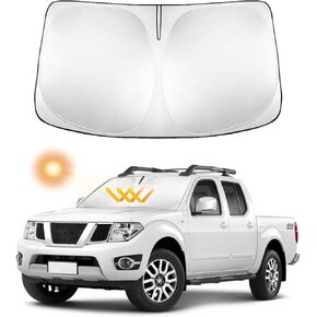 INTGET Front Windshield Sunshade for 2005-2020 2021 Nissan Frontier Accessories Car Window Sun Visor Sunscreen Sun Protector Sun Reflector for 2005-2015 Nissan Xterra Accessories (2005-2021)