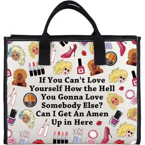Zuo Bao Drag Race Inspired Tote Bag Drag Queen Gift Can I Get An Amen Canvas Canvas Shopping Bag for Fans