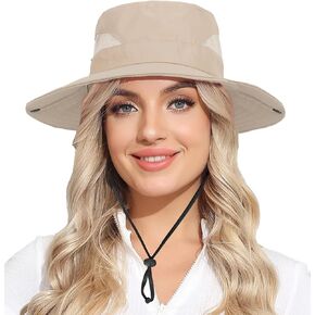 Women Summer Sun Hat Outdoor Sun Protection Bucket Hat Wide Brim Beach Hat Safari Hat