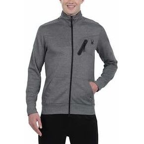 Spyder Active Men’s Full Zip Jacket (Medium gray) Best for jogging and workout on all season- Lightweight and Moisture Wicking