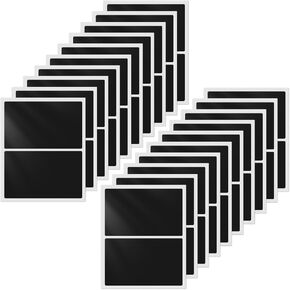 Black Color Coding Labels 3 x 2 Inches Self-Adhesive Rectangle Stickers Waterproof Name Tags for Office School Home 40 PCS