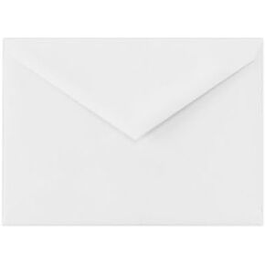 LUXPaper Lee Bar A7 Baronial Invitation Envelopes | Pointed Flap | 5 1/4" x 7 1/4" | Brilliant White | 80lb. Text | 100% Cotton | 50 Qty