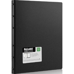 MyLifeUNIT Business Card Book, Name Card Holder Book with 600 Business Cards Capacity (Black)