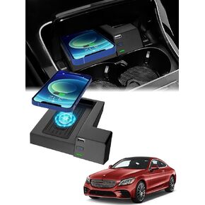 CarQiWireless Wireless Charger for Mercedes Benz C-Class 2015-2022/GLC-Class 2016-2022 Accessories,Automotive Center Console Organizer Wireless Charging Pad for C300/GLC 300 Mercedes Benz Accessories