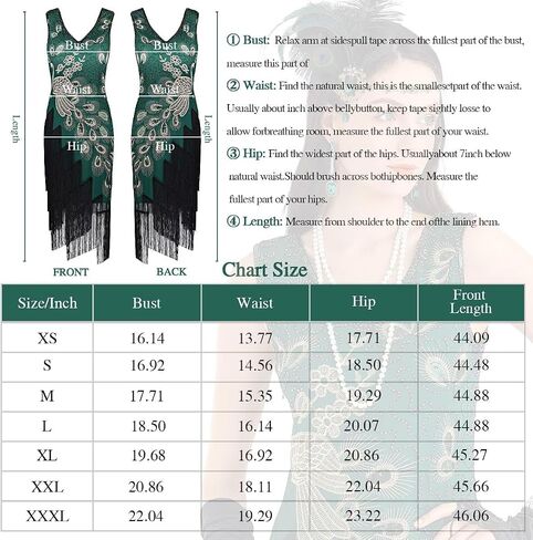 Women's Flapper Dresses 1920s Sequin Fringe Beaded Cocktail V Neck Dress Roaring 20s Accessories Vintage Headband in Saudi Arabia
