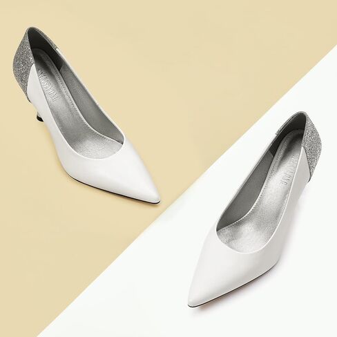 Women Pumps Pointed Toe Stiletto High Heels Splicing Vintage Dress Wedding Shoes in Saudi Arabia