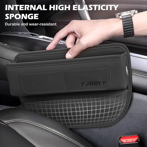 Car Seat Gap Filler 2 pack Car Gap Filler Seat Organizer Front Seat Leather Car Accessories for Women Men, Car Essentials for SUV Truck, Adjustable Seat Gap Filler Organizer for Phones, Keys, Cards in Kuwait