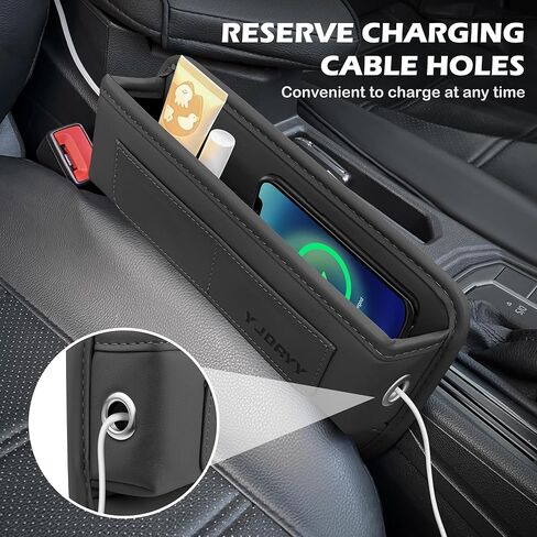 Car Seat Gap Filler 2 pack Car Gap Filler Seat Organizer Front Seat Leather Car Accessories for Women Men, Car Essentials for SUV Truck, Adjustable Seat Gap Filler Organizer for Phones, Keys, Cards in Kuwait