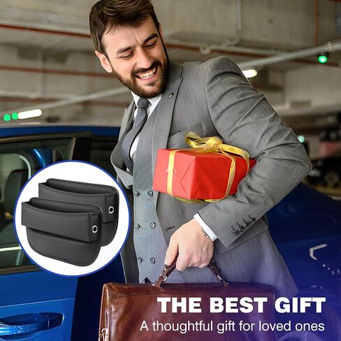 Car Seat Gap Filler 2 pack Car Gap Filler Seat Organizer Front Seat Leather Car Accessories for Women Men, Car Essentials for SUV Truck, Adjustable Seat Gap Filler Organizer for Phones, Keys, Cards in Kuwait