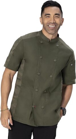 Chef Works Men's Mojave Short Sleeve Chef Coat in Kuwait