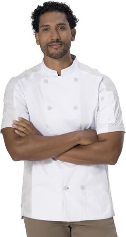 Chef Works Men's Mojave Short Sleeve Chef Coat in Kuwait