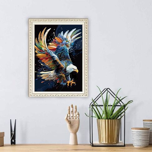 Eiflow DIY Diamond Art Painting Kits for Adults Flying Eagle, 5D Diamonds Painting Animal Kit Full Round Drill(12x16in/30x40cm) in Saudi Arabia
