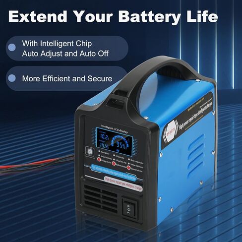 شاحن بطارية السيارة 12 فولت 24 فولت، صيانة بطارية السيارة شديدة التحمل 0-15 أمبير، مع أوضاع شحن سريعة ومتقطعة، إيقاف تلقائي، لسيارة شاحنة RV دراجة نارية AGM دورة عميقة in Kuwait