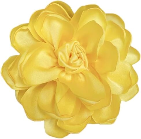 Lightweight Fabric Rose Flower Large Brooch Dual Purpose Brooch Hairpin Elegant Handmade Flower Brooches Pin for Women Dress Suit Ceremony Delicate Accessories Jewelry Special Day Gift 100mm 190mm in Saudi Arabia