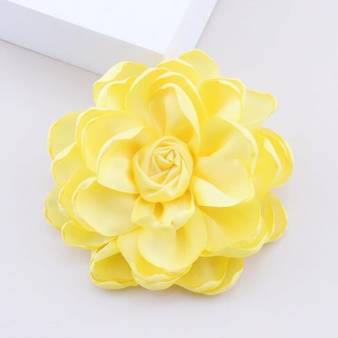 Lightweight Fabric Rose Flower Large Brooch Dual Purpose Brooch Hairpin Elegant Handmade Flower Brooches Pin for Women Dress Suit Ceremony Delicate Accessories Jewelry Special Day Gift 100mm 190mm in Saudi Arabia