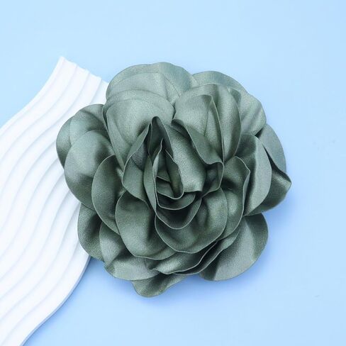 Lightweight Fabric Rose Flower Large Brooch Dual Purpose Brooch Hairpin Elegant Handmade Flower Brooches Pin for Women Dress Suit Ceremony Delicate Accessories Jewelry Special Day Gift 100mm 190mm in Saudi Arabia