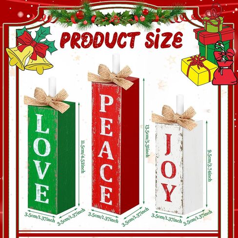 3 Pcs Christmas Tiered Tray Decor Christmas Tabletop Decor Rustic Farmhouse Wooden Table Block Sign and Centerpieces for Xmas Home Shelf Kitchen Decor in Saudi Arabia