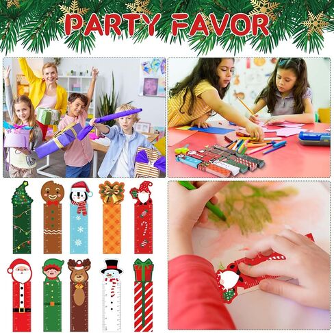 Zhanmai Christmas Bookmark Rulers Bulk for Kids Students Party Favors with 10 Designs Christmas Classroom Goodie Gift Christmas Plastic Rulers for Kids Child Xmas Reading Reward Gift (250 Pcs) in Saudi Arabia