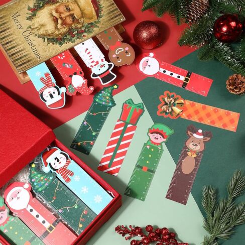 Zhanmai Christmas Bookmark Rulers Bulk for Kids Students Party Favors with 10 Designs Christmas Classroom Goodie Gift Christmas Plastic Rulers for Kids Child Xmas Reading Reward Gift (250 Pcs) in Saudi Arabia