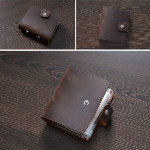 A9 Genuine Leather Journal, Black Handmade Leather Pocket Size Binder Planner, Mini Vintage Leather Planner, 120 Sheets Pages, Loose Leaf 3-Ring with Snap Button Closure (Black) in Kuwait