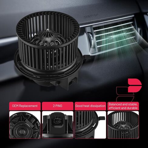 BDFHYK AC سخان منفاخ مروحة المحرك 700154 متوافق مع Jeep 2002-2007 Liberty 2002-2006 TJ 2002-2006 Wrangler، استبدال مجموعة محرك منفاخ HVAC لـ 68028890AA 75807 PM9245 5066553AA in Saudi Arabia