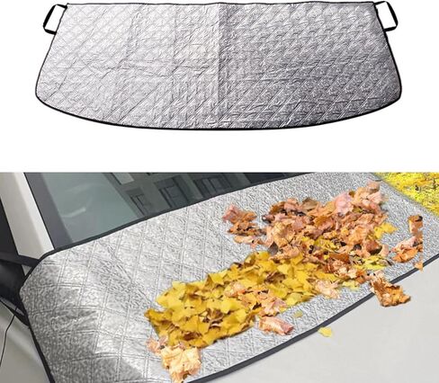 Fogfar 1 PC Snap-in Lattice Car Front Shield، 66.92 "× 17.71" غطاء من رقائق الألومنيوم للسيارة، مادة امتصاص غير مرئية مدمجة، مناسبة للسيارات والشاحنات وسيارات الدفع الرباعي (فضي ورمادي) in Kuwait