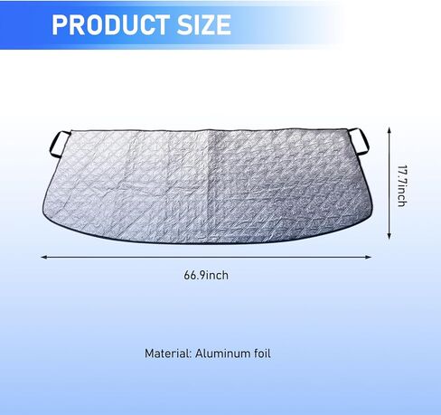 Fogfar 1 PC Snap-in Lattice Car Front Shield، 66.92 "× 17.71" غطاء من رقائق الألومنيوم للسيارة، مادة امتصاص غير مرئية مدمجة، مناسبة للسيارات والشاحنات وسيارات الدفع الرباعي (فضي ورمادي) in Kuwait