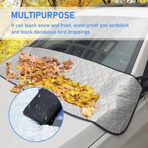 Fogfar 1 PC Snap-in Lattice Car Front Shield، 66.92 "× 17.71" غطاء من رقائق الألومنيوم للسيارة، مادة امتصاص غير مرئية مدمجة، مناسبة للسيارات والشاحنات وسيارات الدفع الرباعي (فضي ورمادي) in Kuwait