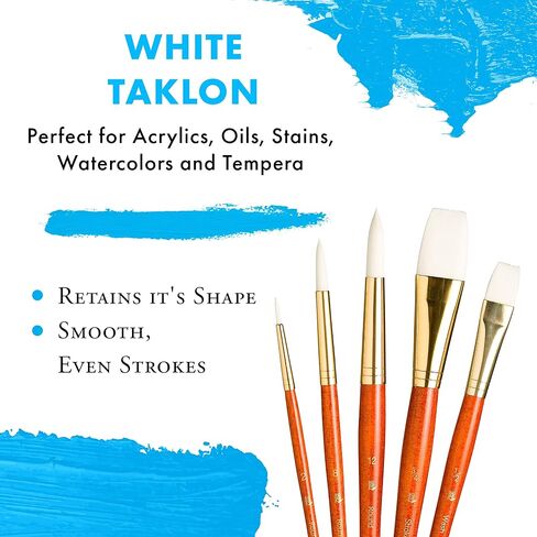 Synthetic White Taklon Real Value Brush Set, 5/Pkg in Kuwait